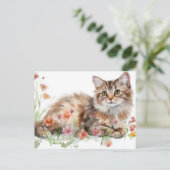 Katten Watercolor Ansichtkaart Briefkaart (Staand voorkant)