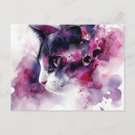 Katten Watercolor Ansichtkaart  Briefkaart