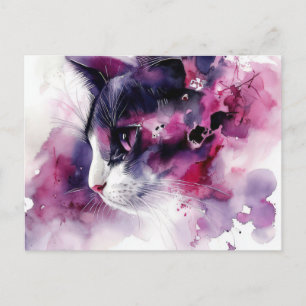 Katten Watercolor Ansichtkaart Briefkaart