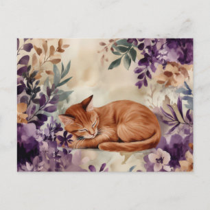 Katten Watercolor Ansichtkaart Briefkaart