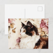 Katten Watercolor Ansichtkaart Briefkaart (Voorkant / Achterkant)