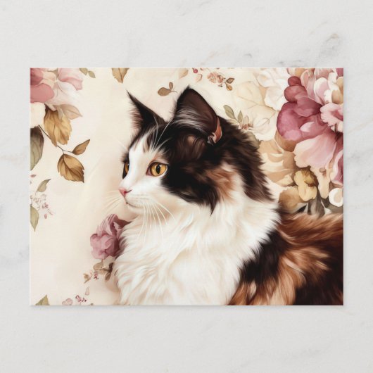 Katten Watercolor Ansichtkaart Briefkaart (Voorkant)