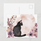 Katten Watercolor Ansichtkaart Briefkaart (Voorkant / Achterkant)