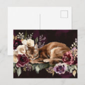 Katten Watercolor Ansichtkaart Briefkaart (Voorkant / Achterkant)