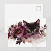Katten Watercolor Ansichtkaart  Briefkaart (Voorkant / Achterkant)