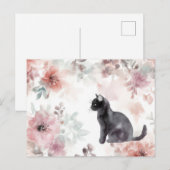 Katten Watercolor Ansichtkaart Briefkaart (Voorkant / Achterkant)