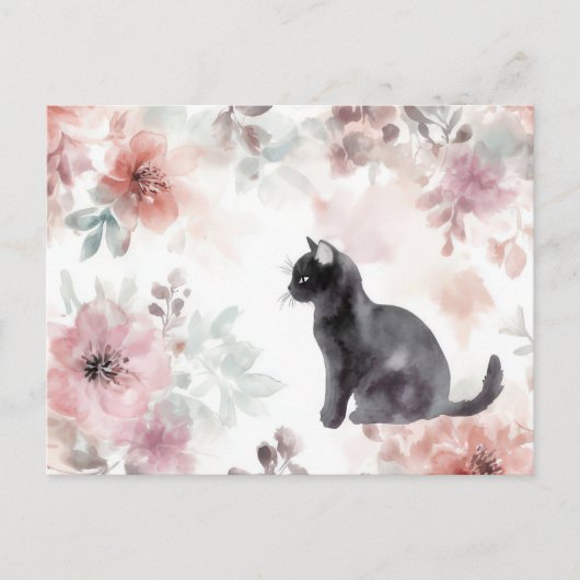 Katten Watercolor Ansichtkaart Briefkaart (Voorkant)