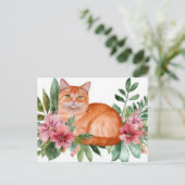 Katten Watercolor Ansichtkaart Briefkaart (Staand voorkant)