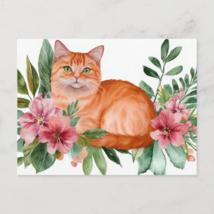 Katten Watercolor Ansichtkaart Briefkaart
