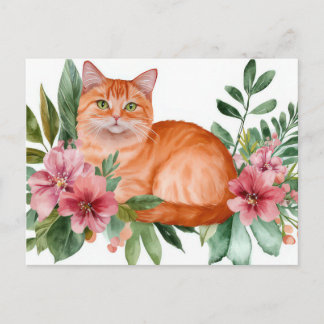 Katten Watercolor Ansichtkaart Briefkaart