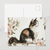 Katten Watercolor Ansichtkaart  Briefkaart (Voorkant / Achterkant)