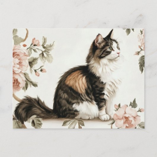 Katten Watercolor Ansichtkaart  Briefkaart (Voorkant)