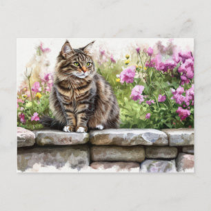 Katten Watercolor Ansichtkaart Briefkaart