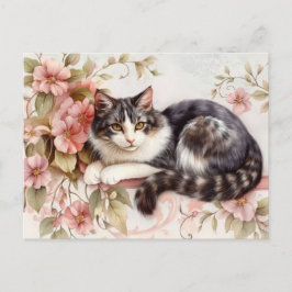 Katten Watercolor Ansichtkaart  Briefkaart