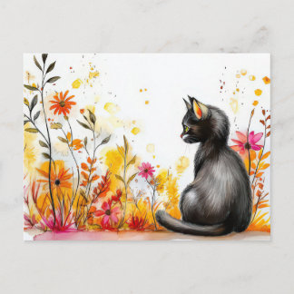 Katten Watercolor Ansichtkaart Briefkaart