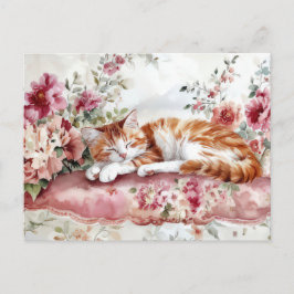 Katten Watercolor Ansichtkaart  Briefkaart