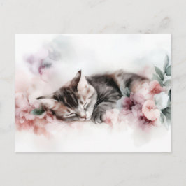 Katten Watercolor Ansichtkaart Briefkaart