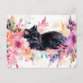 Katten Watercolor Ansichtkaart  Briefkaart