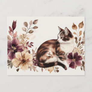 Katten Watercolor Ansichtkaart Briefkaart