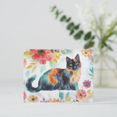 Katten Watercolor Ansichtkaart Briefkaart (Staand voorkant)
