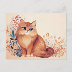 Katten Watercolor Ansichtkaart Briefkaart
