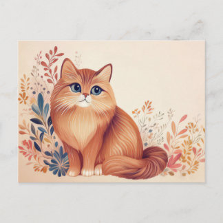 Katten Watercolor Ansichtkaart Briefkaart