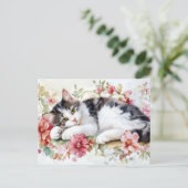 Katten Watercolor Ansichtkaart Briefkaart (Staand voorkant)