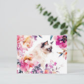 Katten Watercolor Ansichtkaart Briefkaart (Staand voorkant)