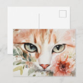 Katten Watercolor Ansichtkaart  Briefkaart (Voorkant / Achterkant)