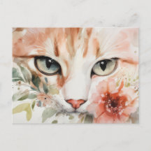 Katten Watercolor Ansichtkaart