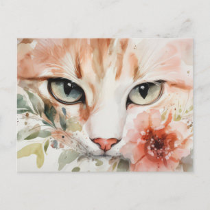 Katten Watercolor Ansichtkaart Briefkaart