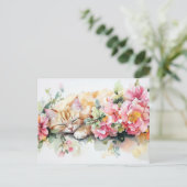 Katten Watercolor Ansichtkaart  Briefkaart (Staand voorkant)