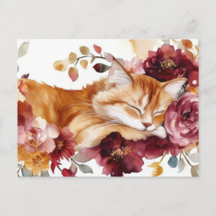Katten Watercolor Ansichtkaart Briefkaart