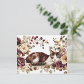 Katten Watercolor Ansichtkaart  Briefkaart (Staand voorkant)