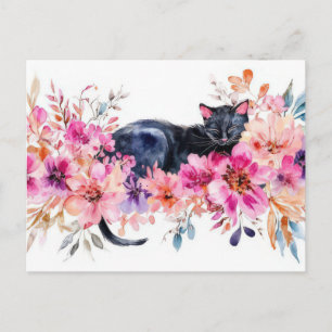 Katten Watercolor Ansichtkaart Briefkaart