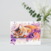 Katten Watercolor Ansichtkaart  Briefkaart (Staand voorkant)
