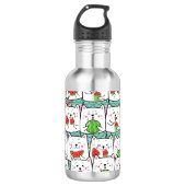 Katten Watermeloen eten Waterfles (Voorkant)