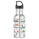 Katten Watermeloen eten Waterfles (Achterkant)