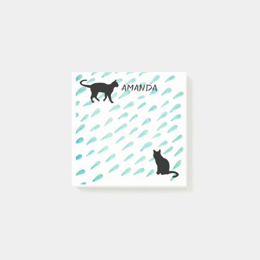 katten waterverf ontwerpen aangepaste post post-it® notes (Voorkant)