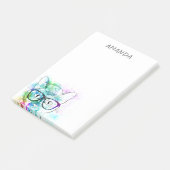 katten waterverf ontwerpen aangepaste post post-it® notes (Schuin)