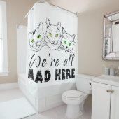 Katten - We zijn allemaal gek hier Douchegordijn (In situ)