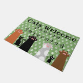 Katten welkom Mensen getolereerde deurmat (Schuin)