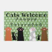 Katten welkom Mensen getolereerde deurmat (Voorkant)