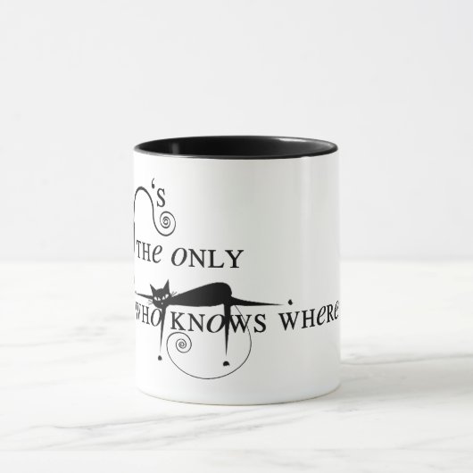 Katten weten waar het is! mok (Midden)