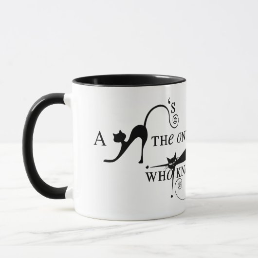 Katten weten waar het is! mok (Links)