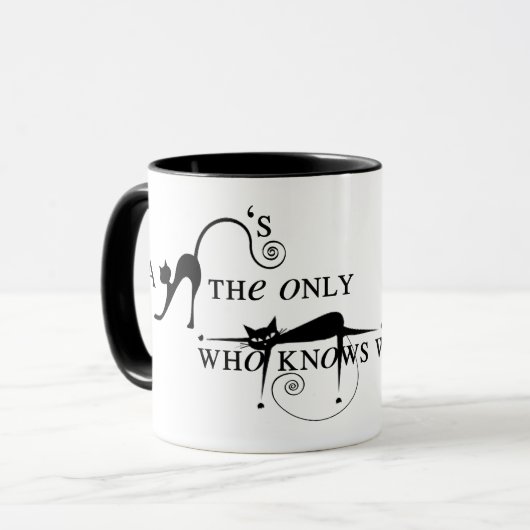 Katten weten waar het is! mok (Voorkant links)