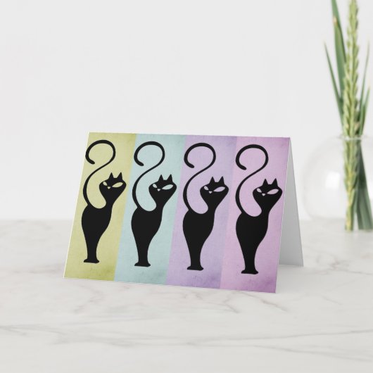 Katten Whiskers Note Kaart (Voorkant)