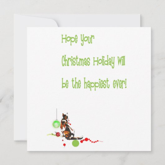 Katten willen gewoon een goede kerstkaart hebben bedankkaart (Achterkant)