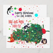 Katten willen gewoon kerstboomgaard hebben feestdagenkaart (Voorkant / Achterkant)