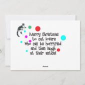Katten willen gewoon plezier hebben Kerstkaart van (Achterkant)